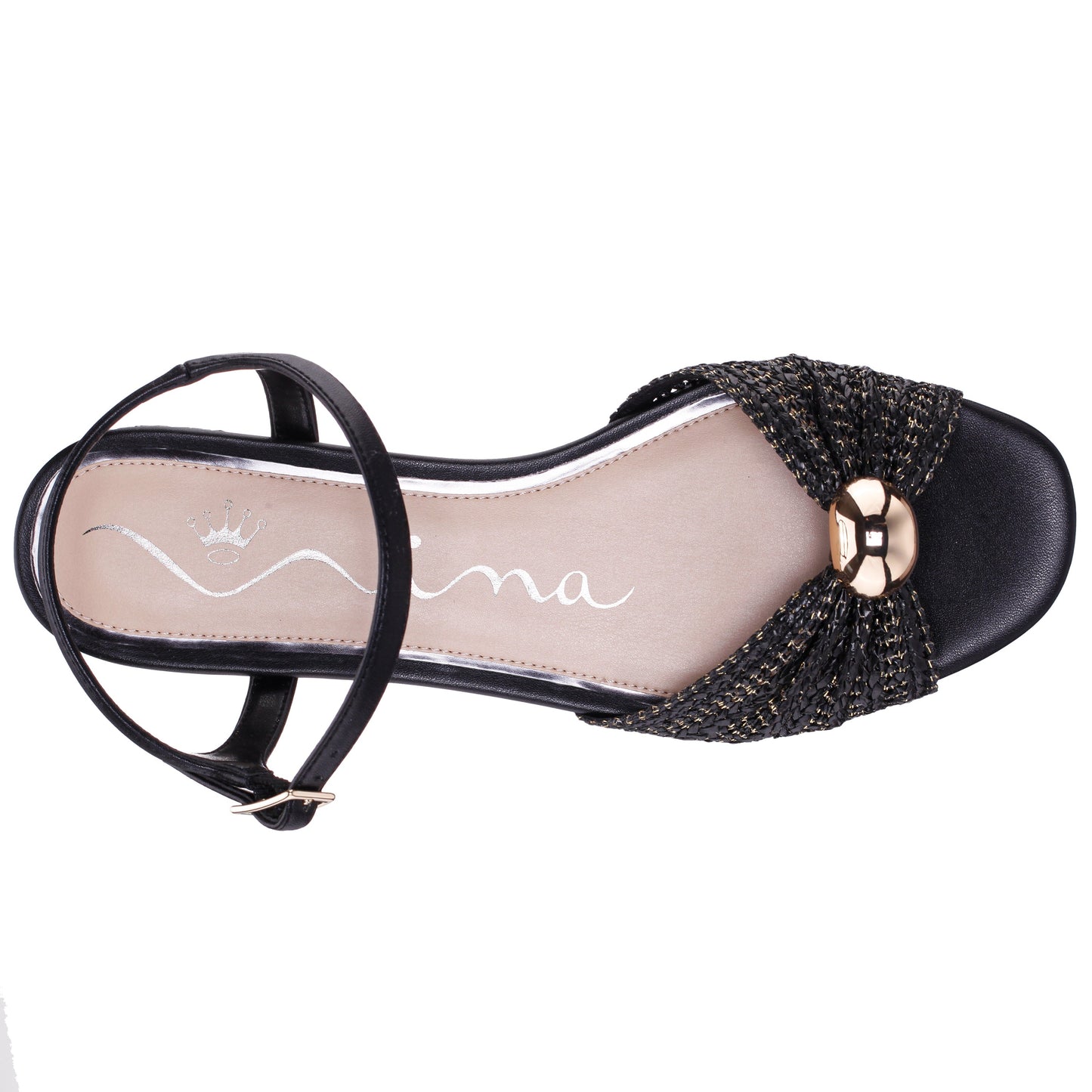 Nina Shoes Slater Black Flat Sandal Flat-Shoe