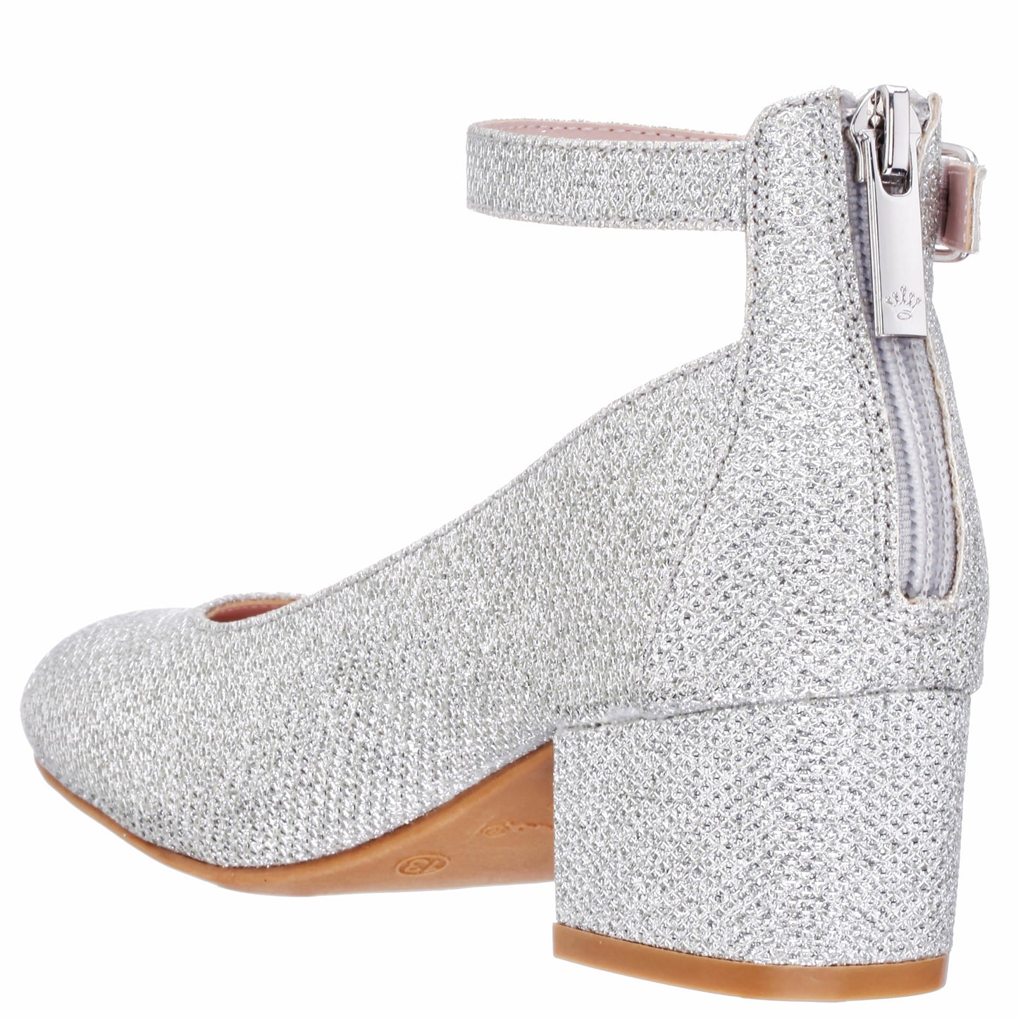 Nina Shoes Girls Lennie Silver Sparkle dress shoes