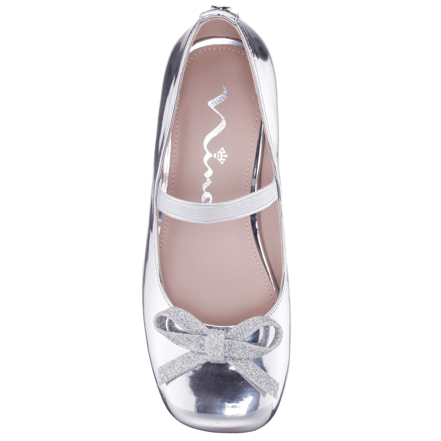 Nina Shoes Girls Bryonna Silver Heel Mary Jane Pumps