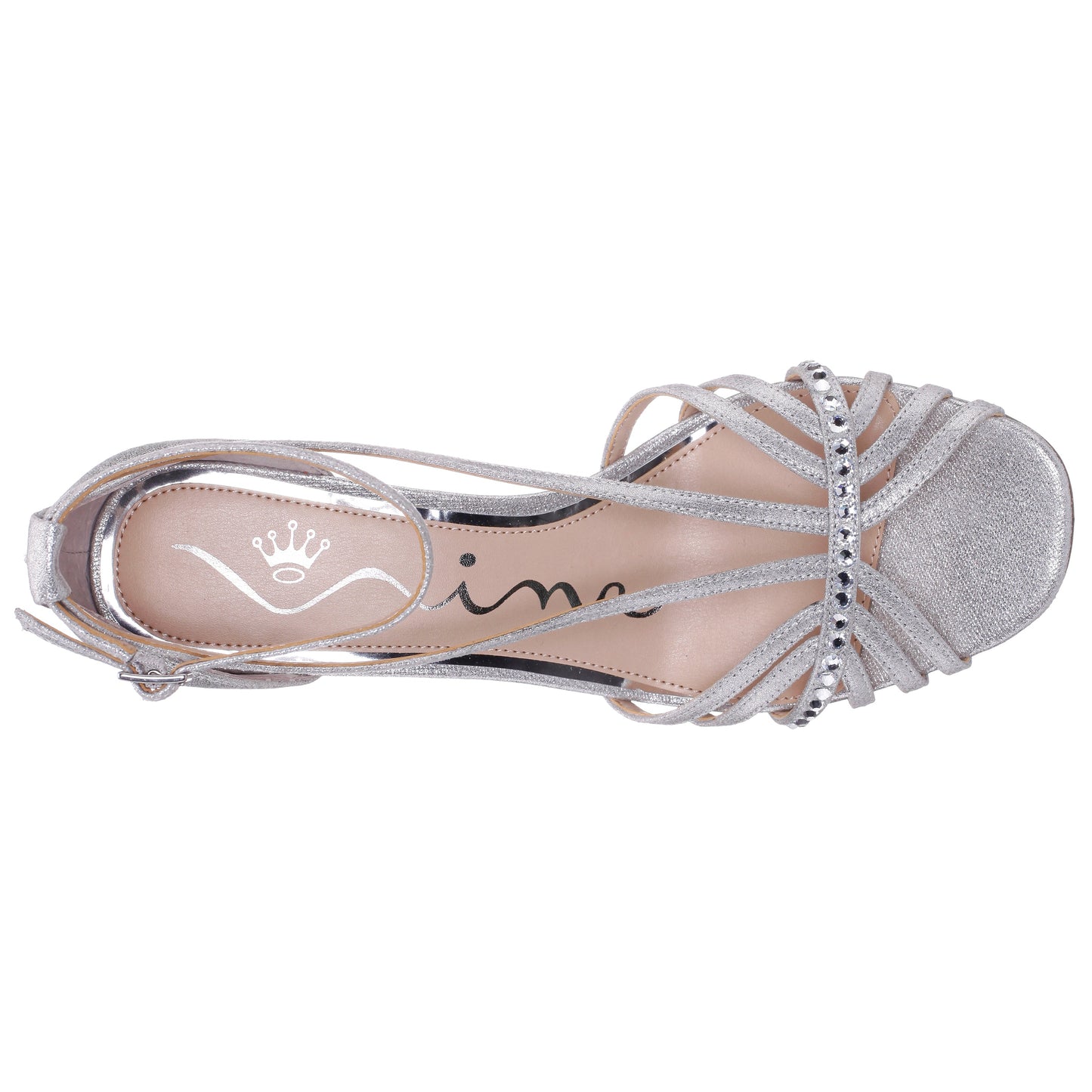 Nina Shoes Bellva Silver Metallic Mid-Heel Sandal
