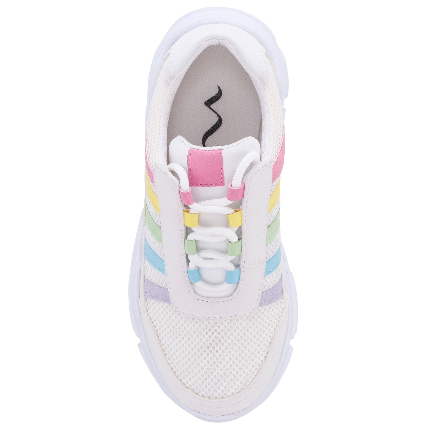 Nina Shoes Girls Martine White Mesh Low Top Sneaker