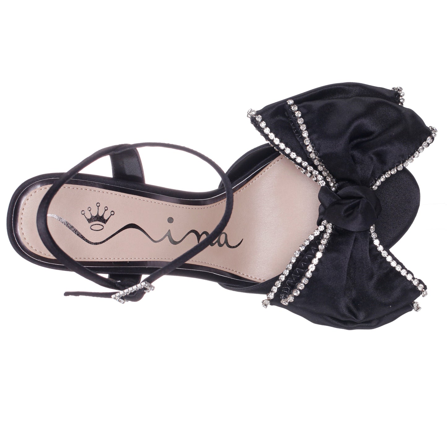 Nina Shoes Sarai Black Ankle Strap High-Heel Platform Sandals