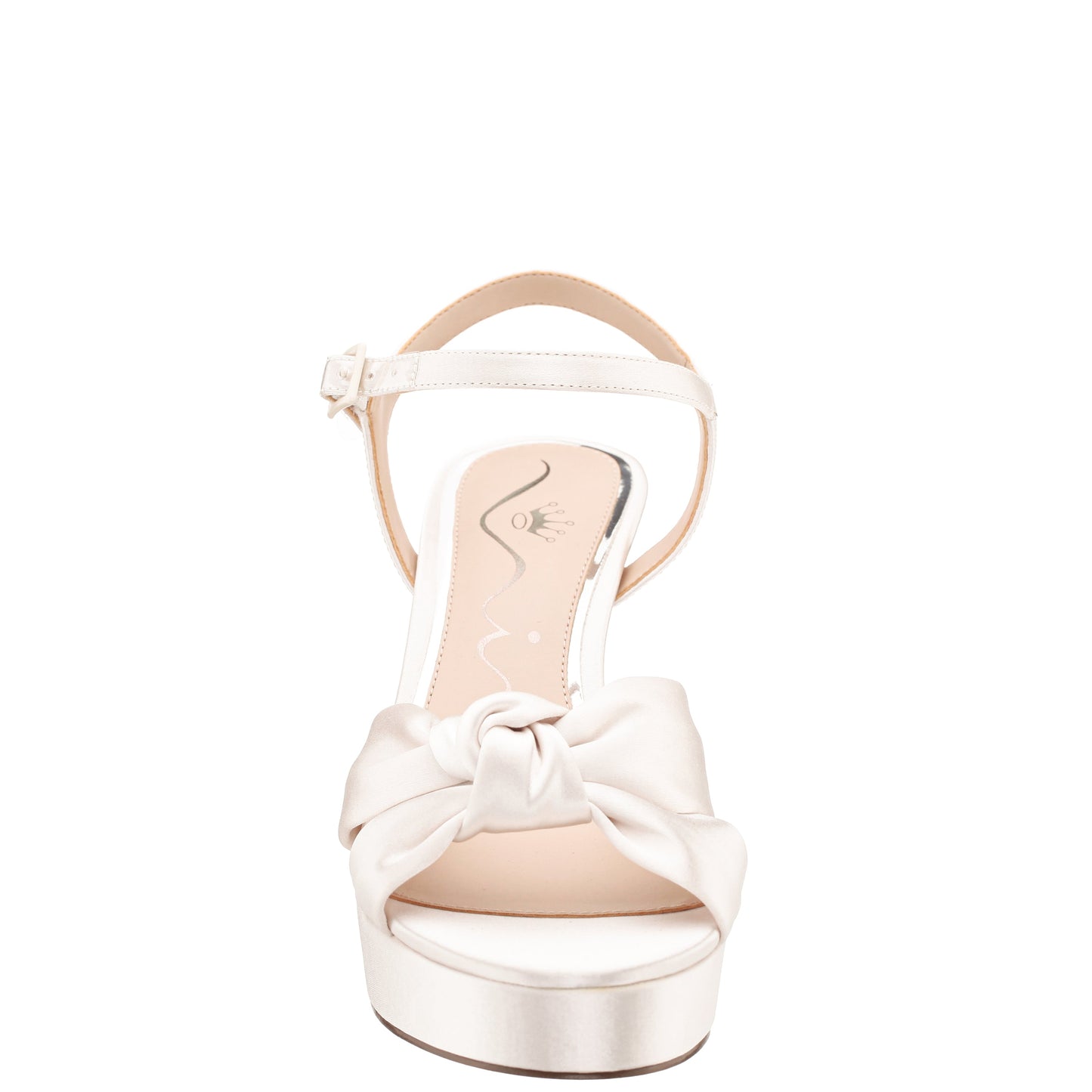 Nina Shoes Floren White Sandal Mid-Heel Platform