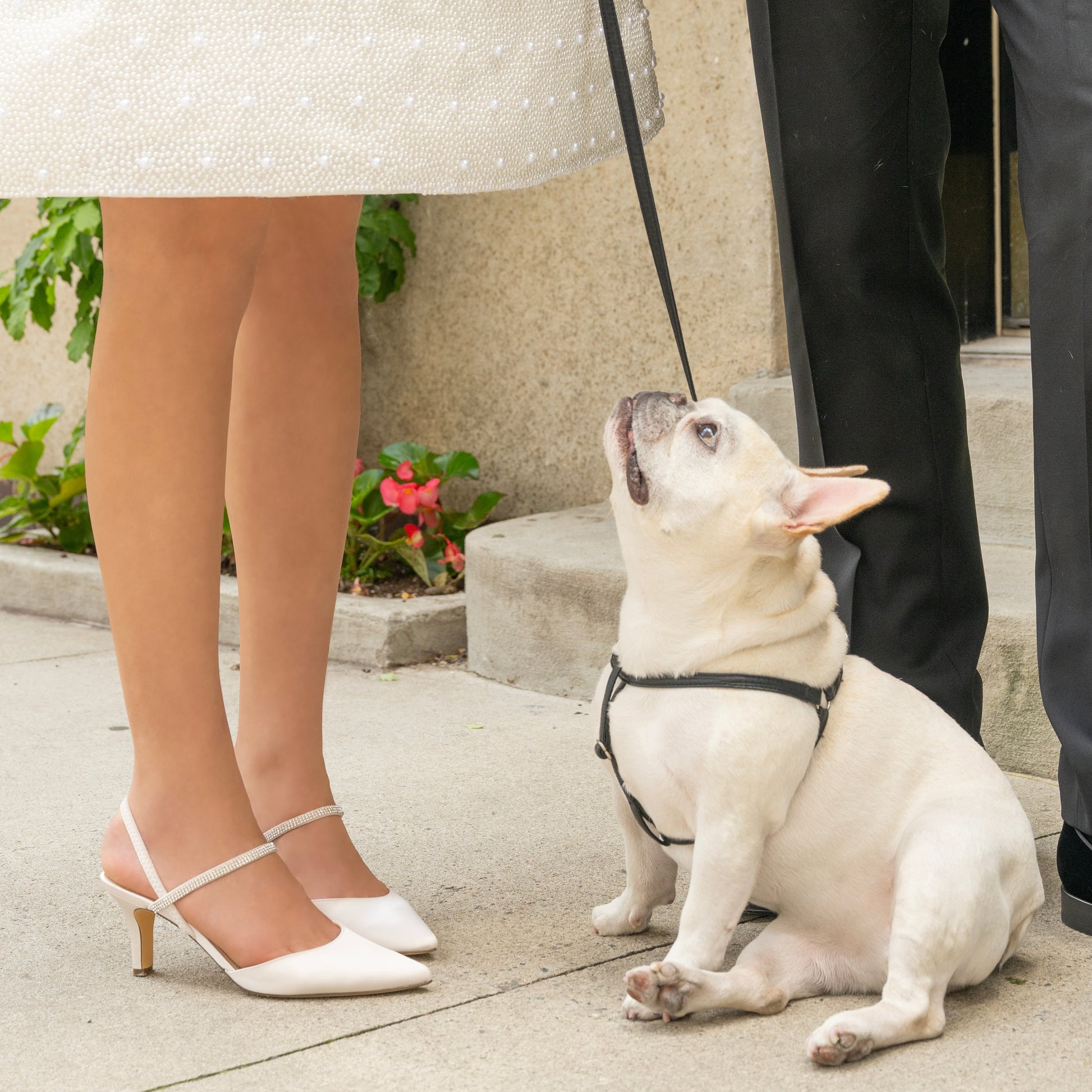 Nina Shoes Billie White Satin Mid-Heel Pumps