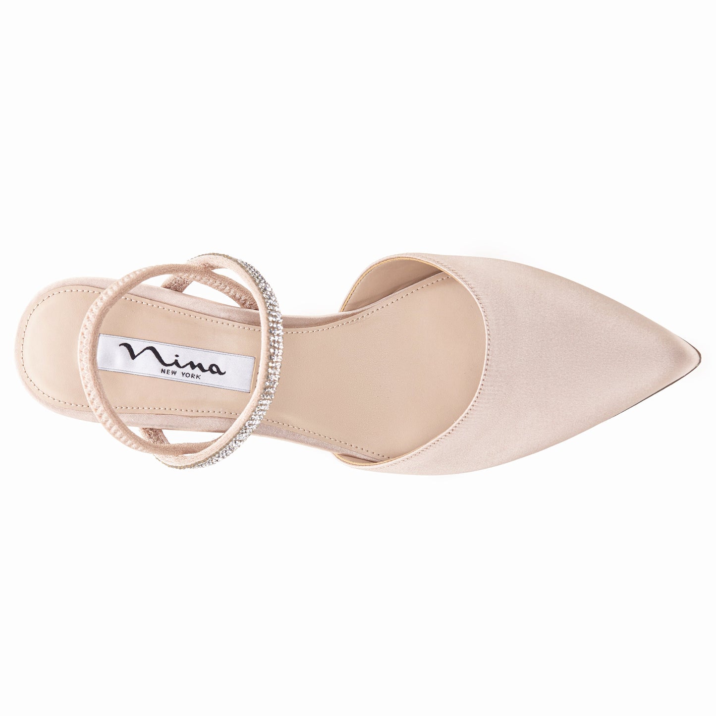 Nina Shoes Billie Pearl Rose Satin Mid-Heel Pumps