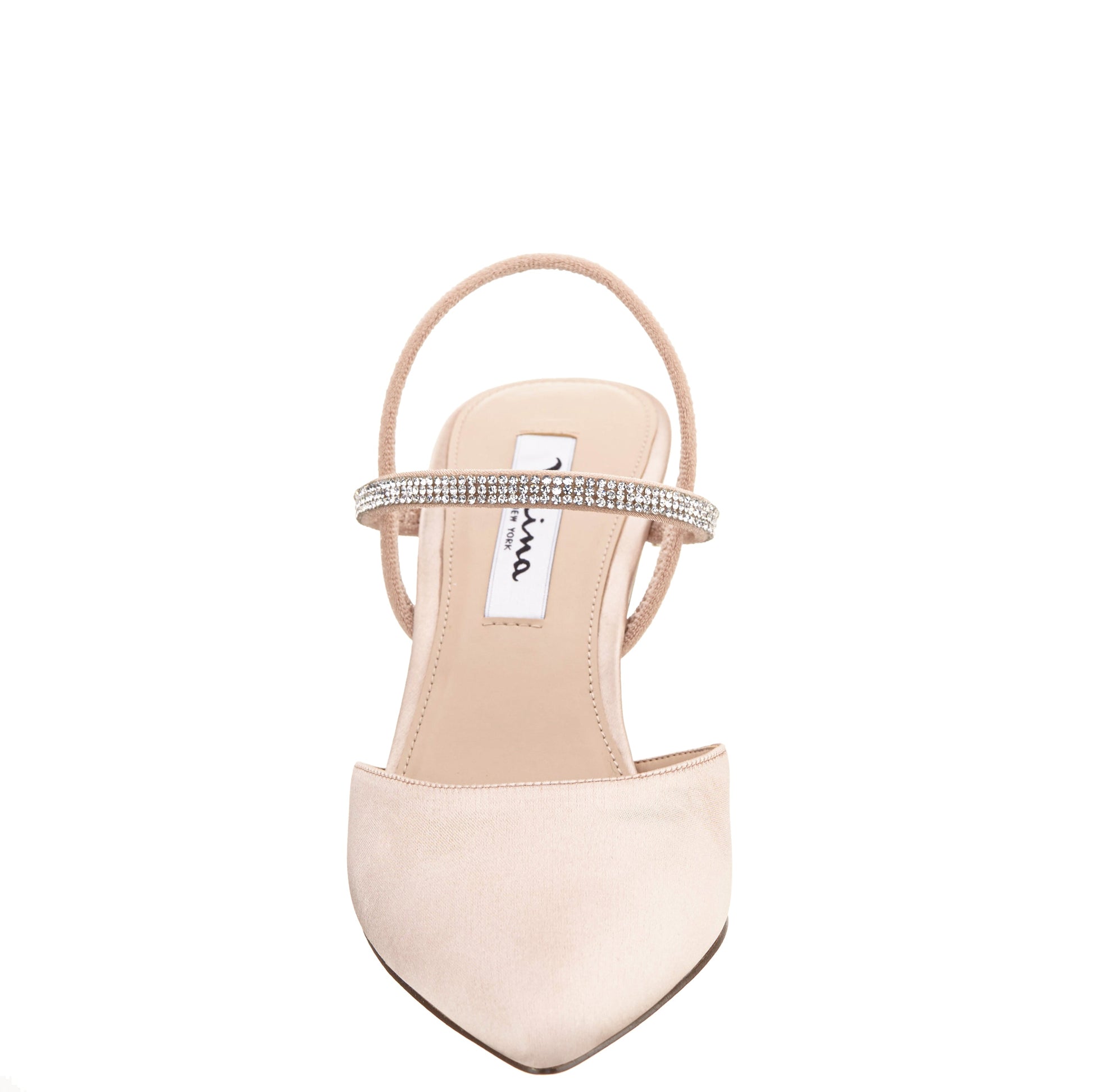 Nina Shoes Billie Pearl Rose Satin Mid-Heel Pumps