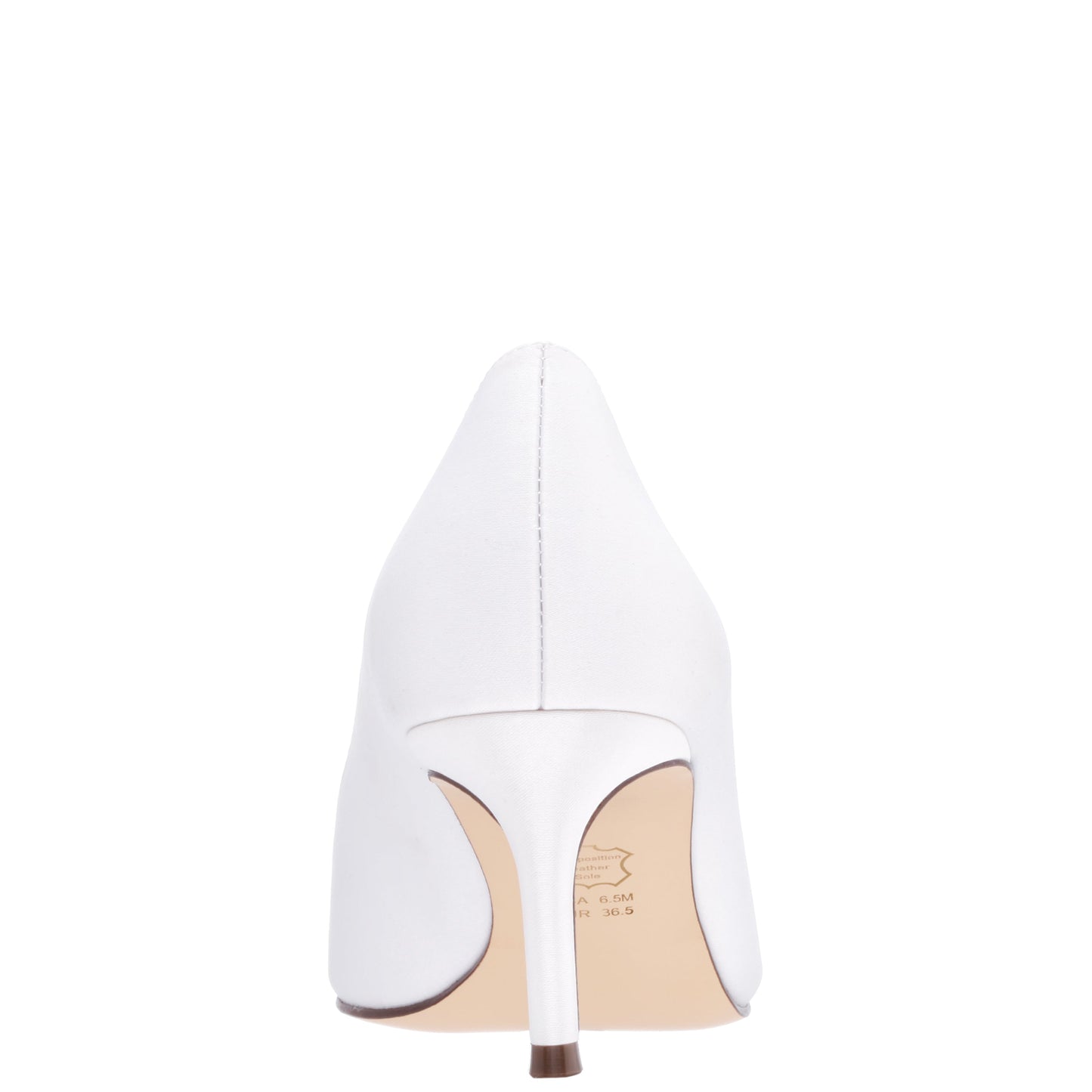 Nina Shoes Neya White Satin Mid-Heel Pumps with Jeweled Buckle