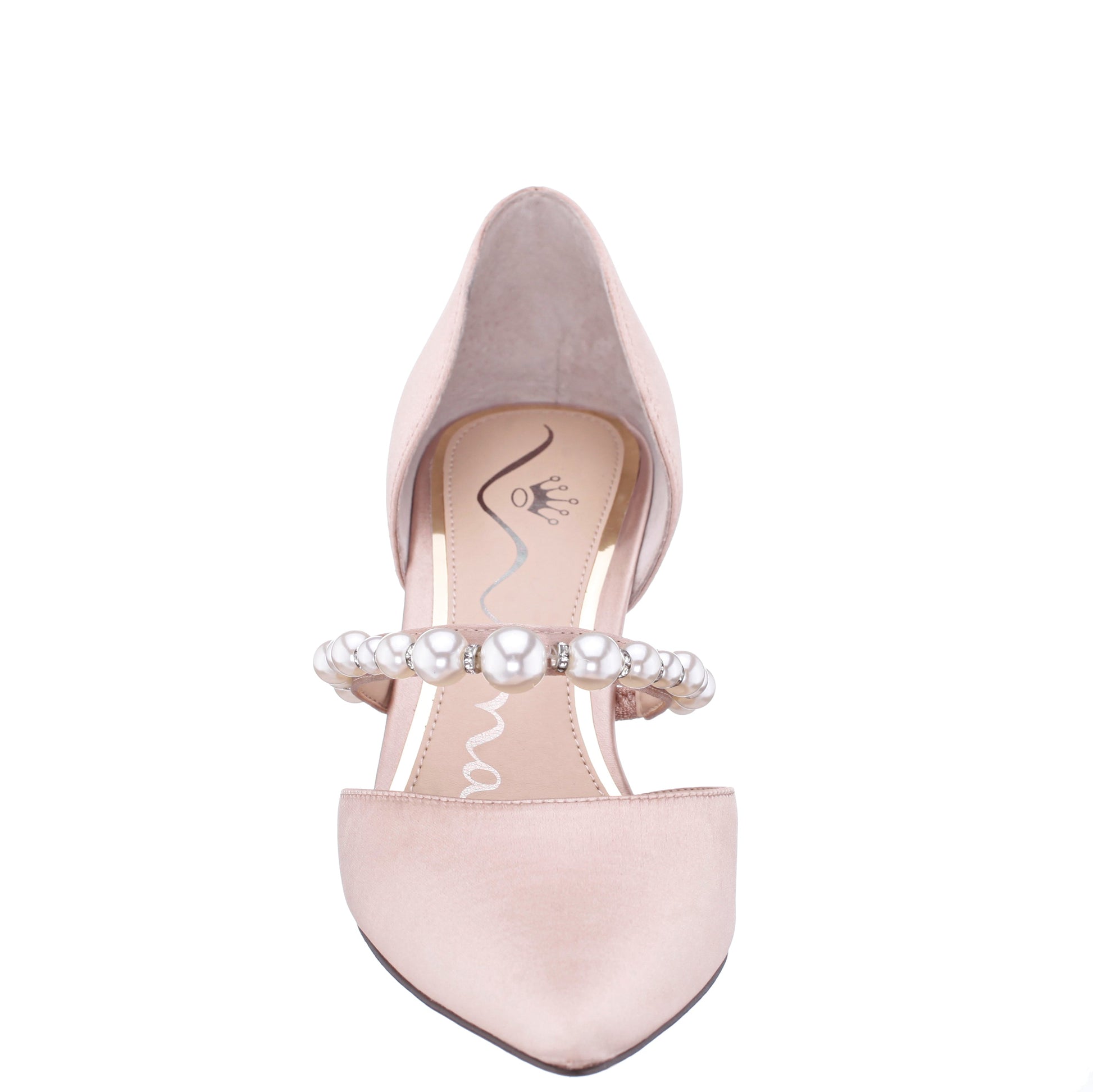 Nina Shoes Blair Pearl Rose Satin Mid-Heel Pumps