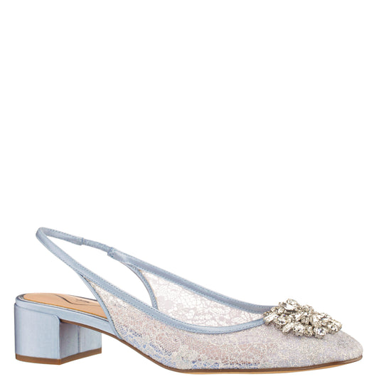 Nina Shoes Klara Blue Sling Back Low-Heel Flats