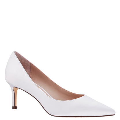 Nina Shoes Nina60 Ivory Satin Mid-Heel Classic Pump