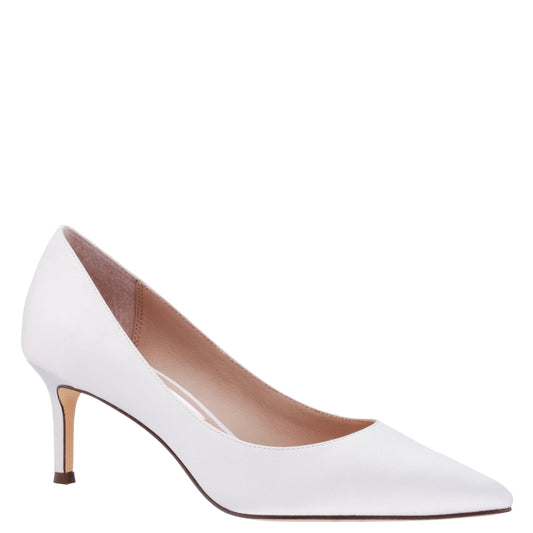 Nina Shoes Nina60 Ivory Satin Mid-Heel Classic Pump
