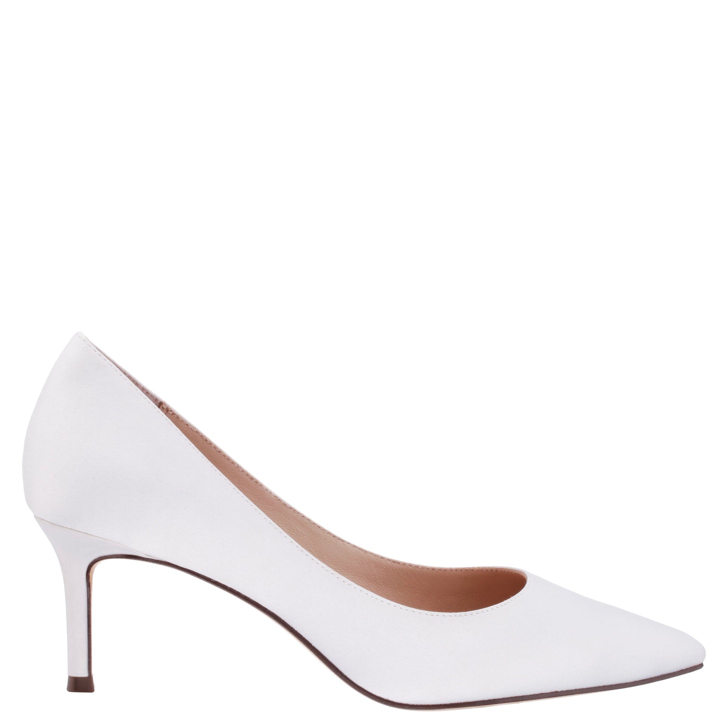 Nina Shoes Nina60 Ivory Satin Mid-Heel Classic Pump