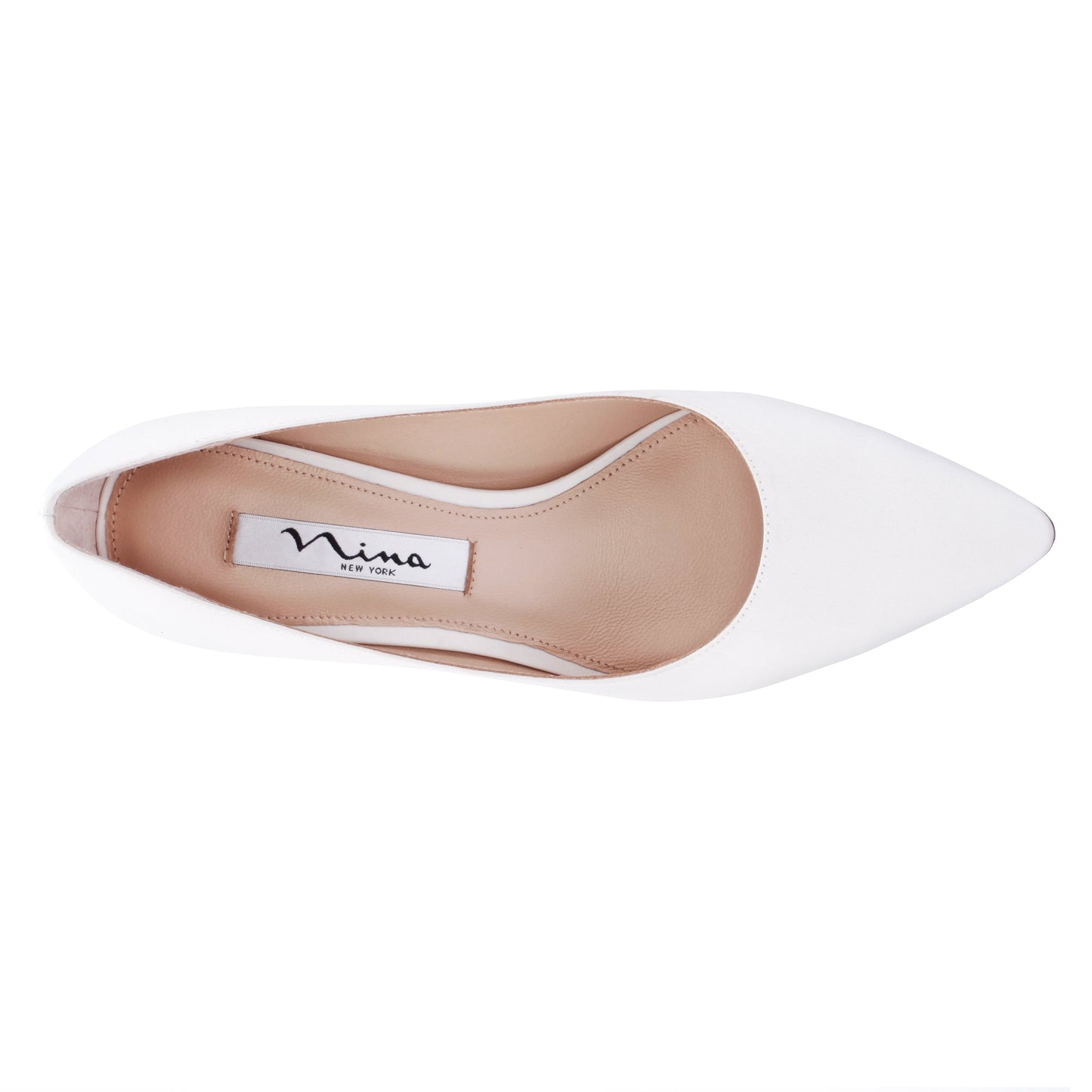 Nina Shoes Nina60 Ivory Satin Mid-Heel Classic Pump