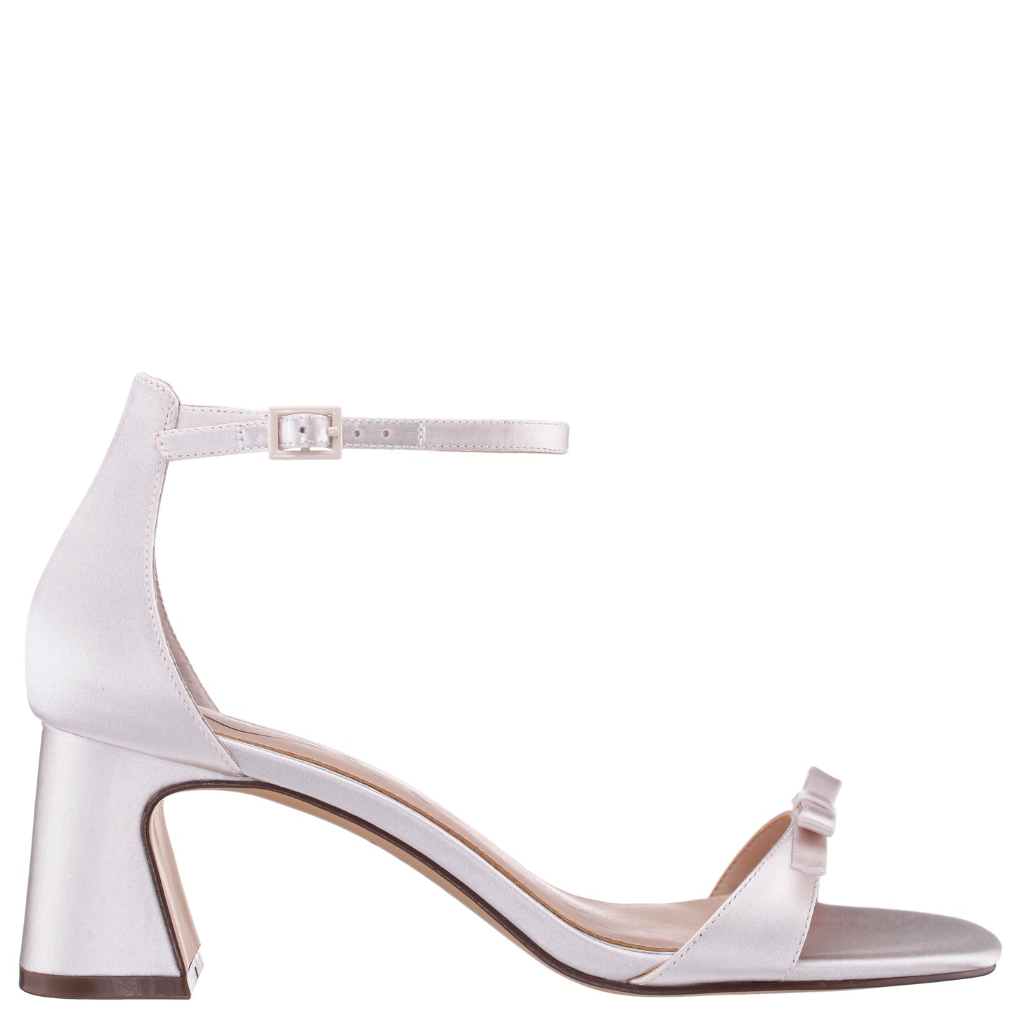 Nina Shoes Bia White Sandal Mid-Heel