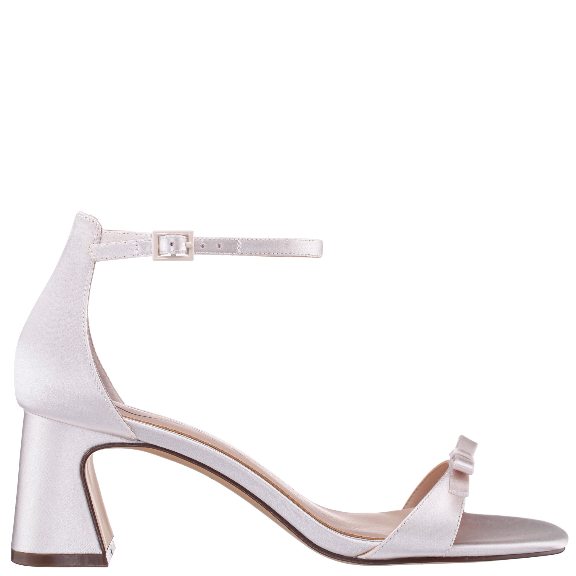 Nina Shoes Bia White Sandal Mid-Heel