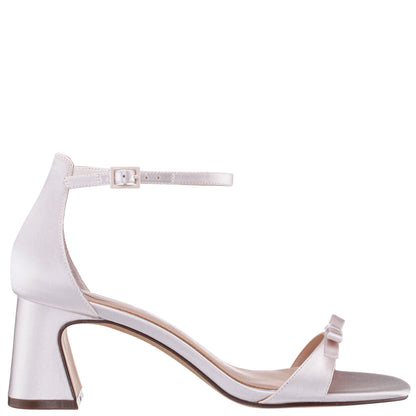 Nina Shoes Bia White Sandal Mid-Heel