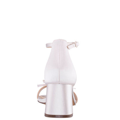 Nina Shoes Bia White Sandal Mid-Heel