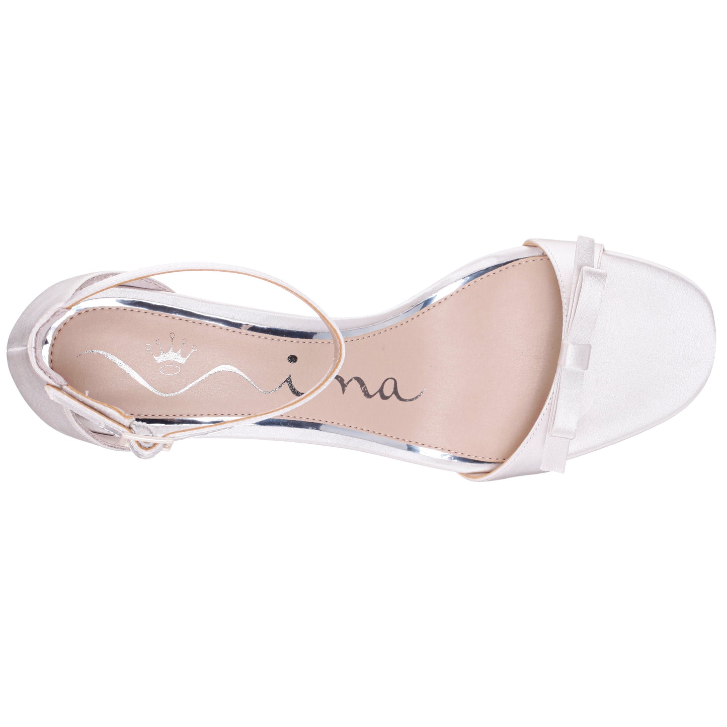 Nina Shoes Bia White Sandal Mid-Heel