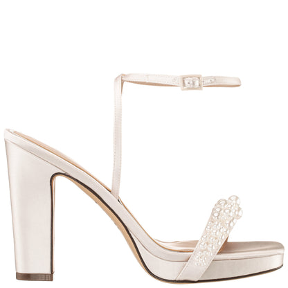 Nina Shoes Evette White Sandal High-Heel Platform