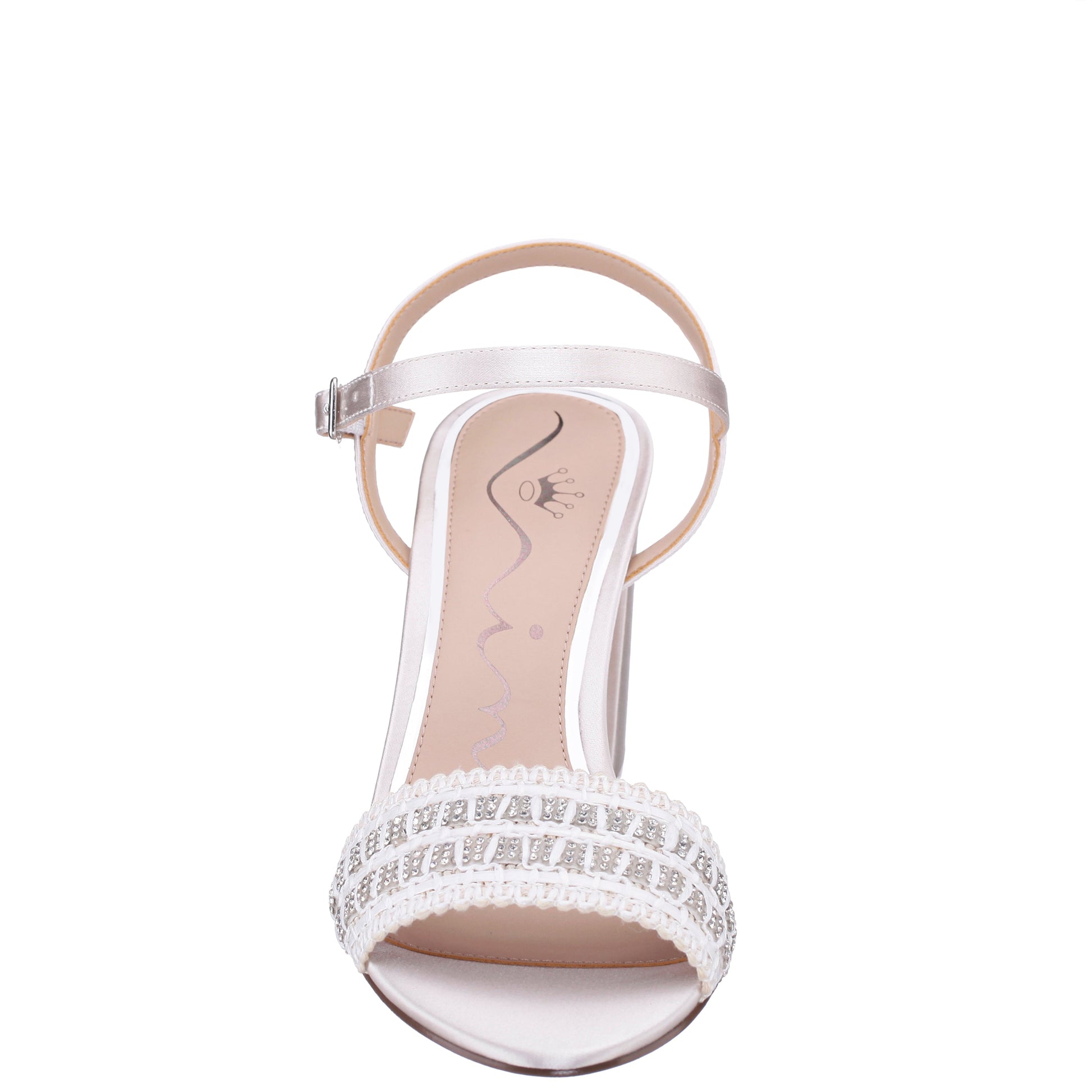 Nina Shoes Herma White Sandal Mid-Heel