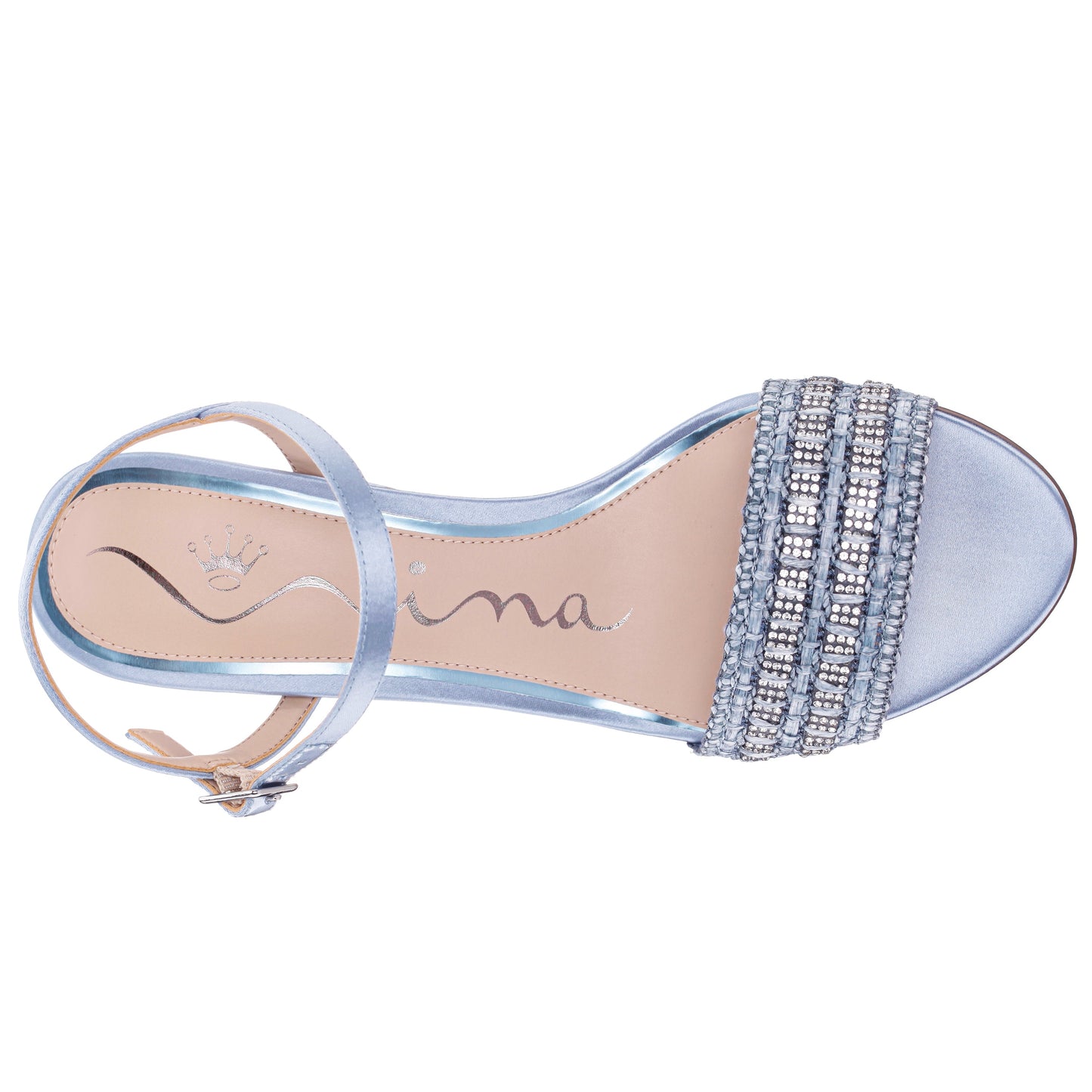 Nina Shoes Herma Blue Sandal Mid-Heel