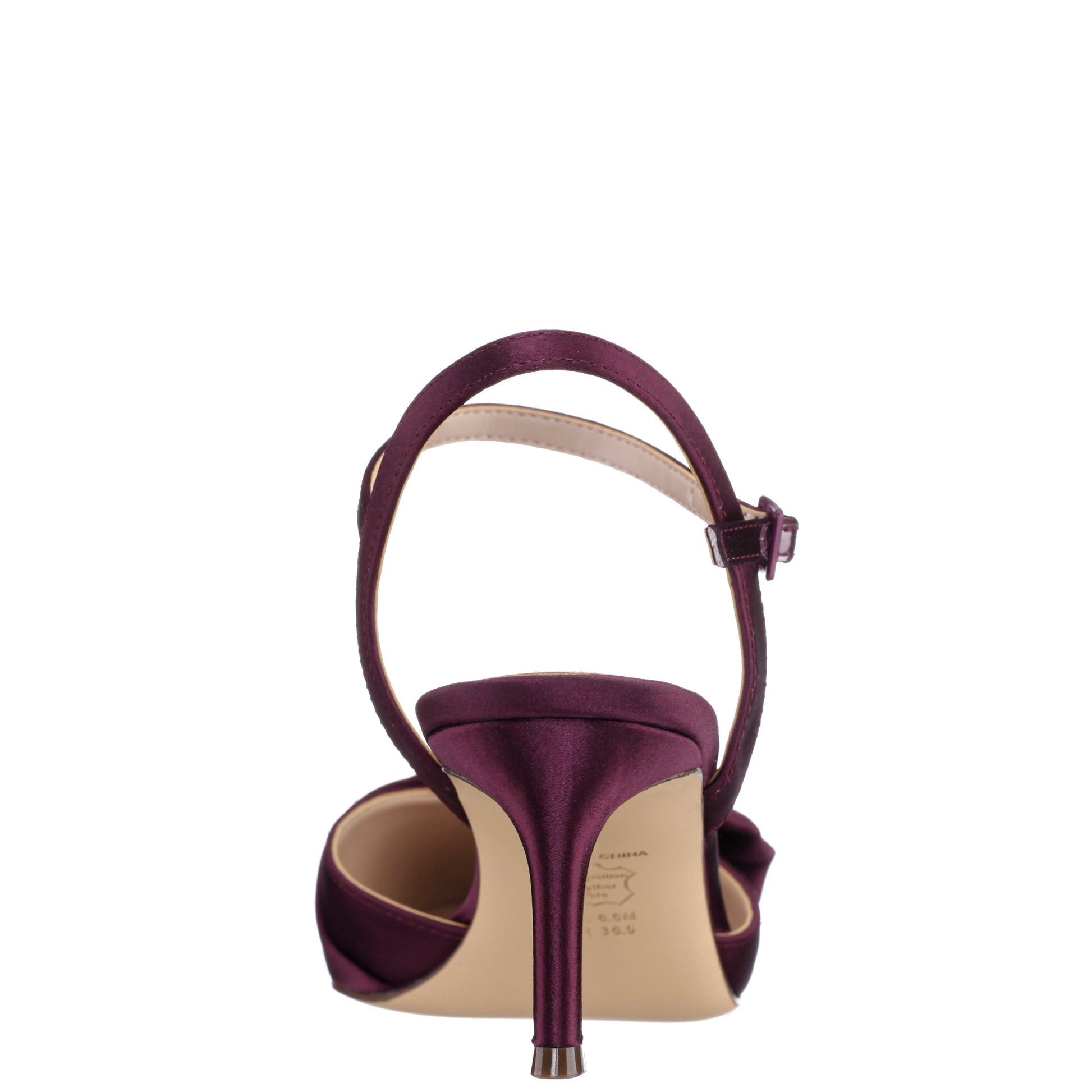 Nina Shoes Naomia Red Satin Mid-Heel Pump