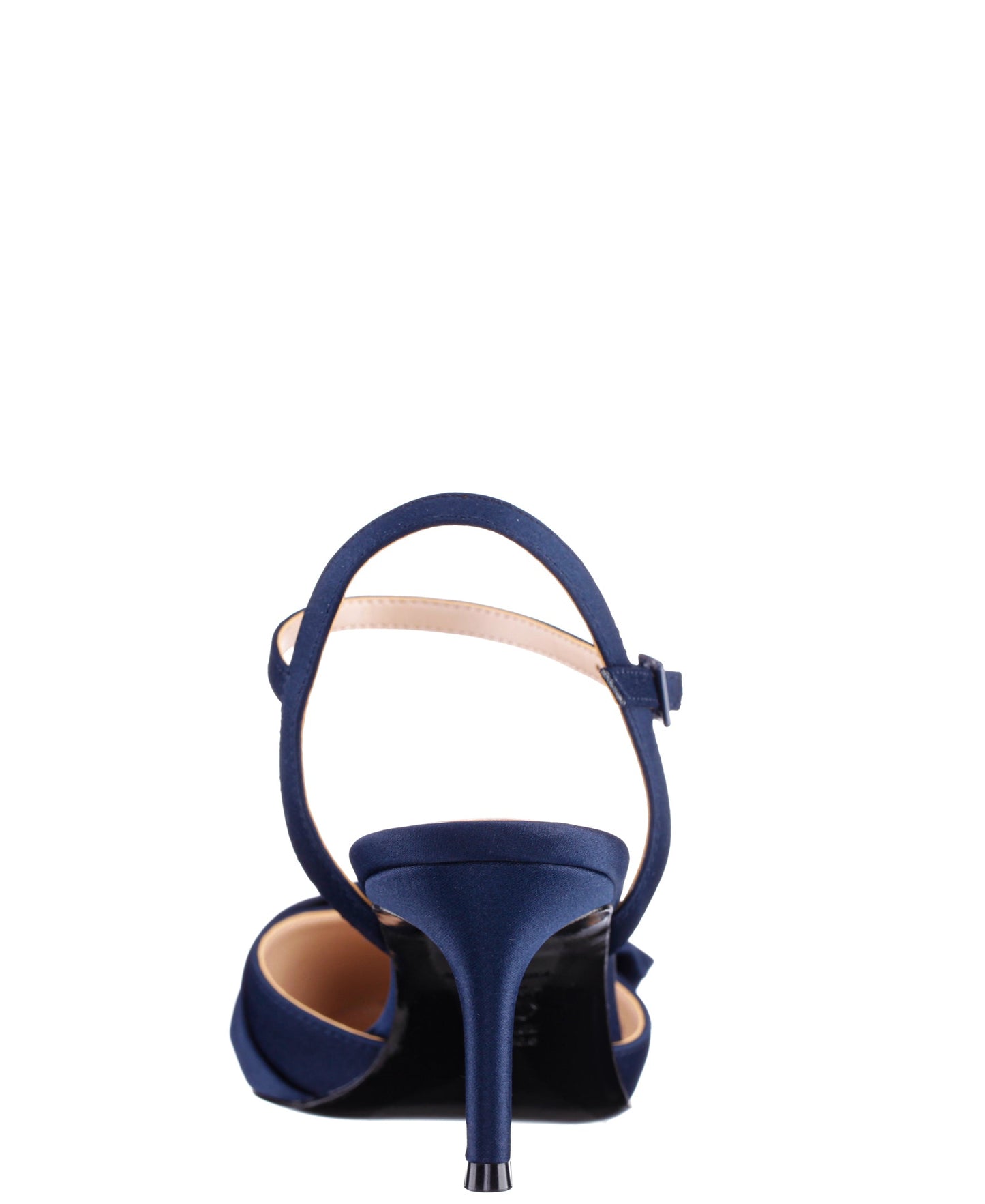 Nina Shoes Naomia Blue Satin Mid-Heel Pump