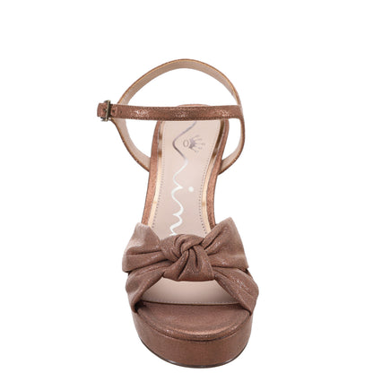 Nina Shoes Floren Brown Sandal Mid-Heel Platform