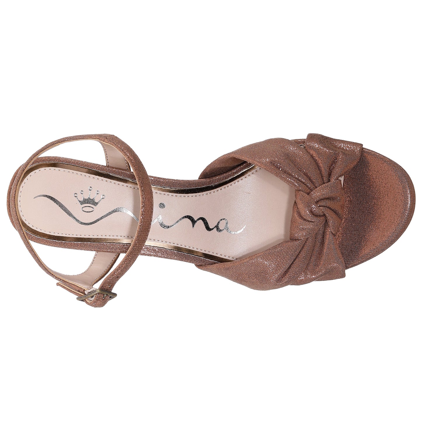 Nina Shoes Floren Brown Sandal Mid-Heel Platform