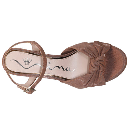Nina Shoes Floren Brown Sandal Mid-Heel Platform