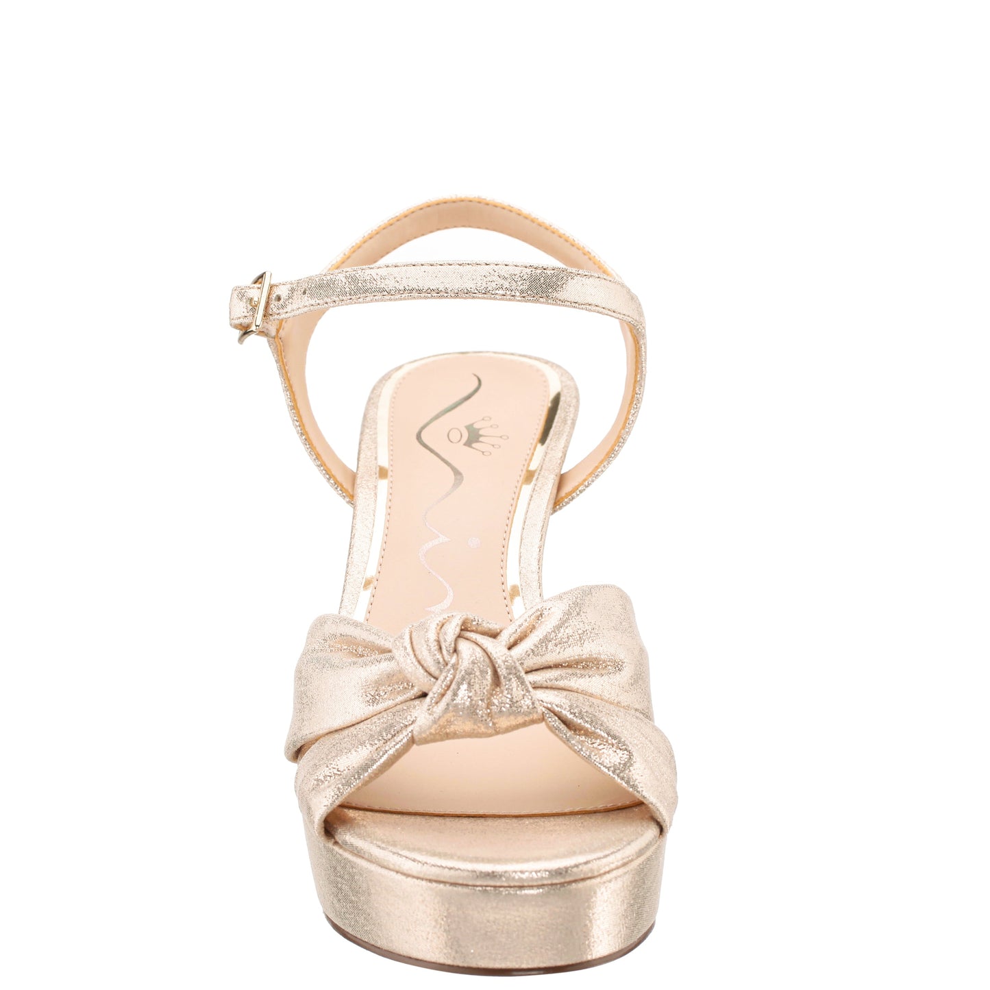 Nina Shoes Floren Gold Sandal Mid-Heel Platform