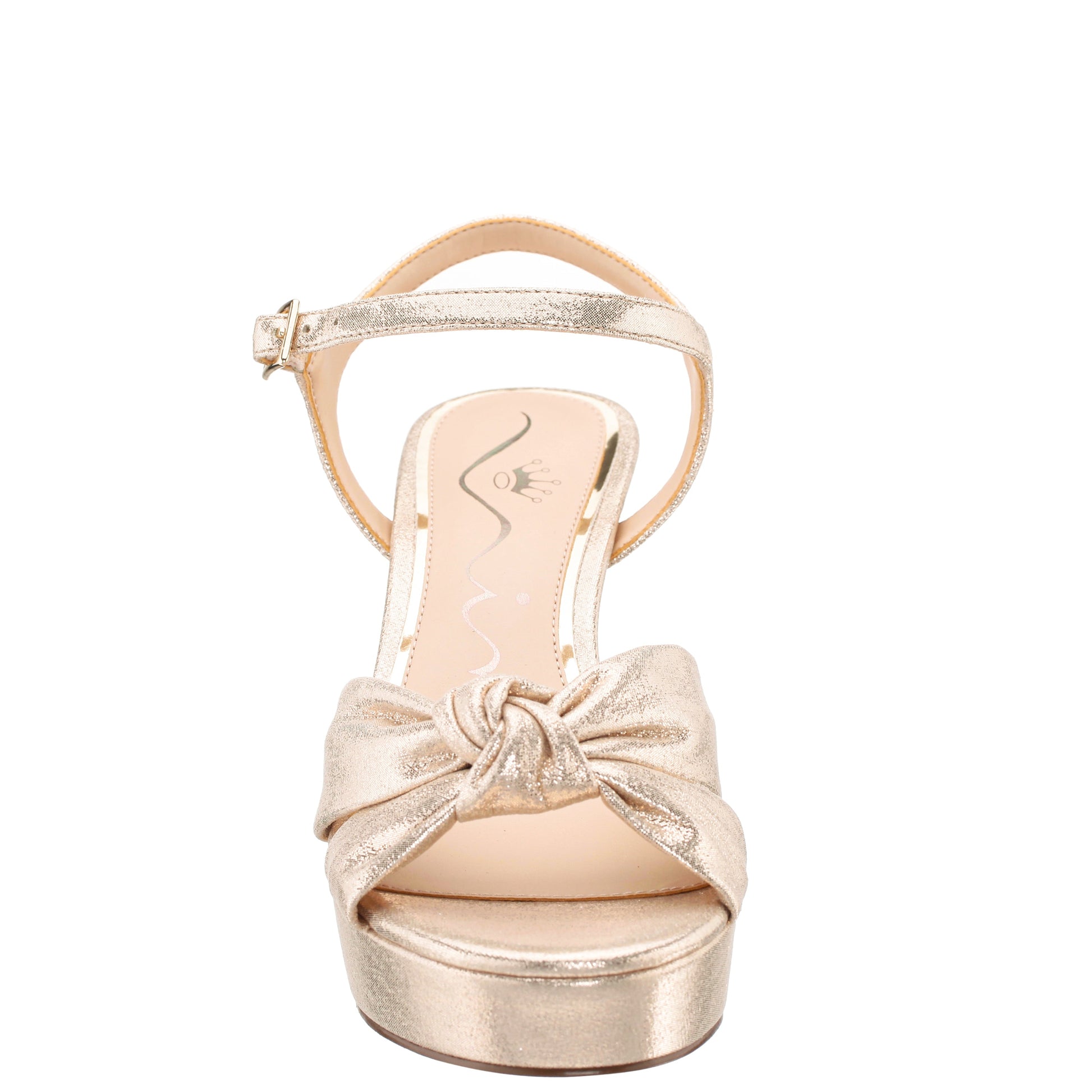 Nina Shoes Floren Gold Sandal Mid-Heel Platform
