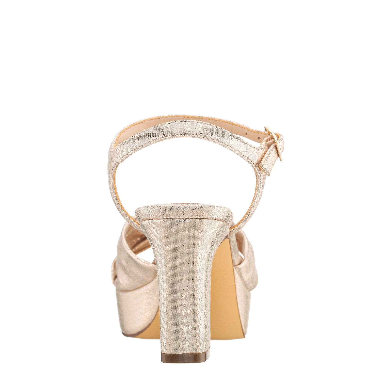 Nina Shoes Floren Gold Sandal Mid-Heel Platform