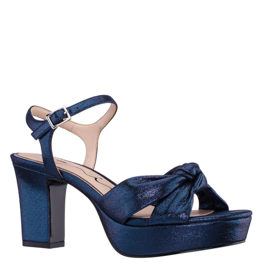 Nina Shoes Floren Blue Sandal Mid-Heel Platform