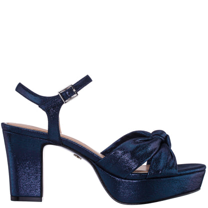 Nina Shoes Floren Blue Sandal Mid-Heel Platform