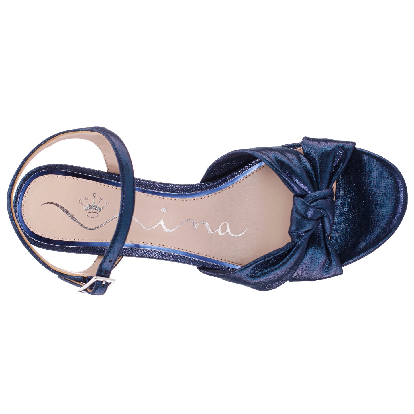 Nina Shoes Floren Blue Sandal Mid-Heel Platform