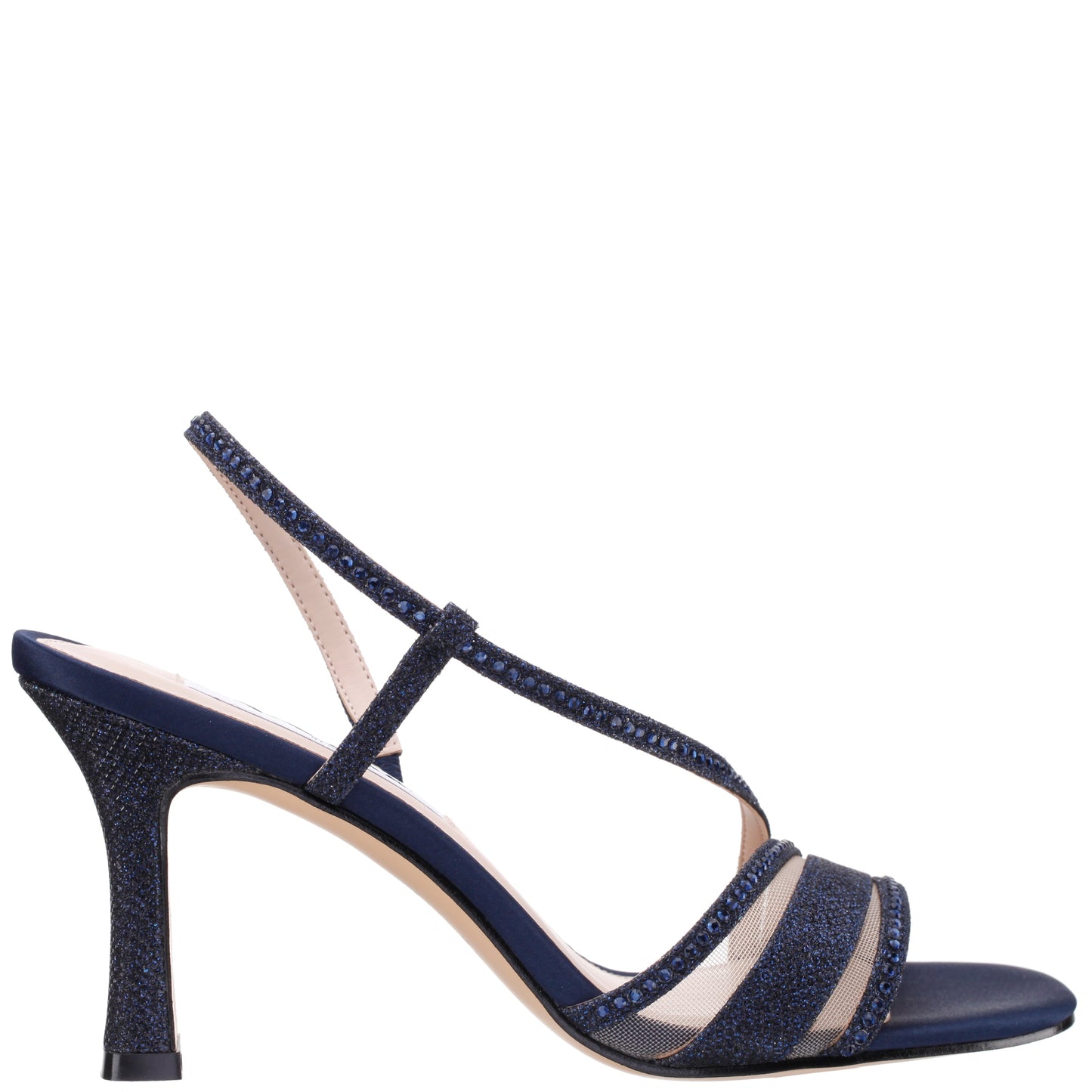 Nina Shoes Abbi Blue Metallic Mid-Heel Sandal