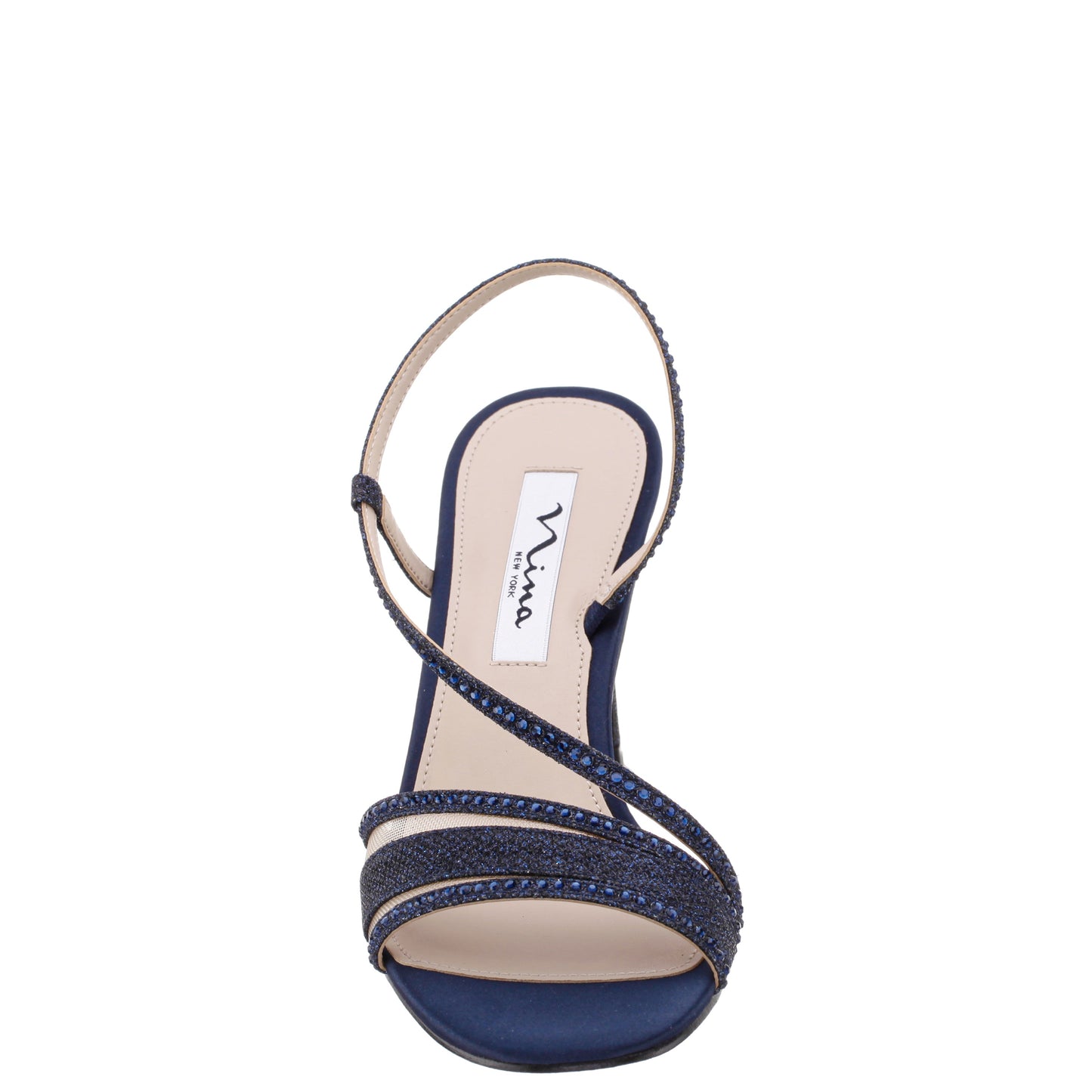 Nina Shoes Abbi Blue Metallic Mid-Heel Sandal