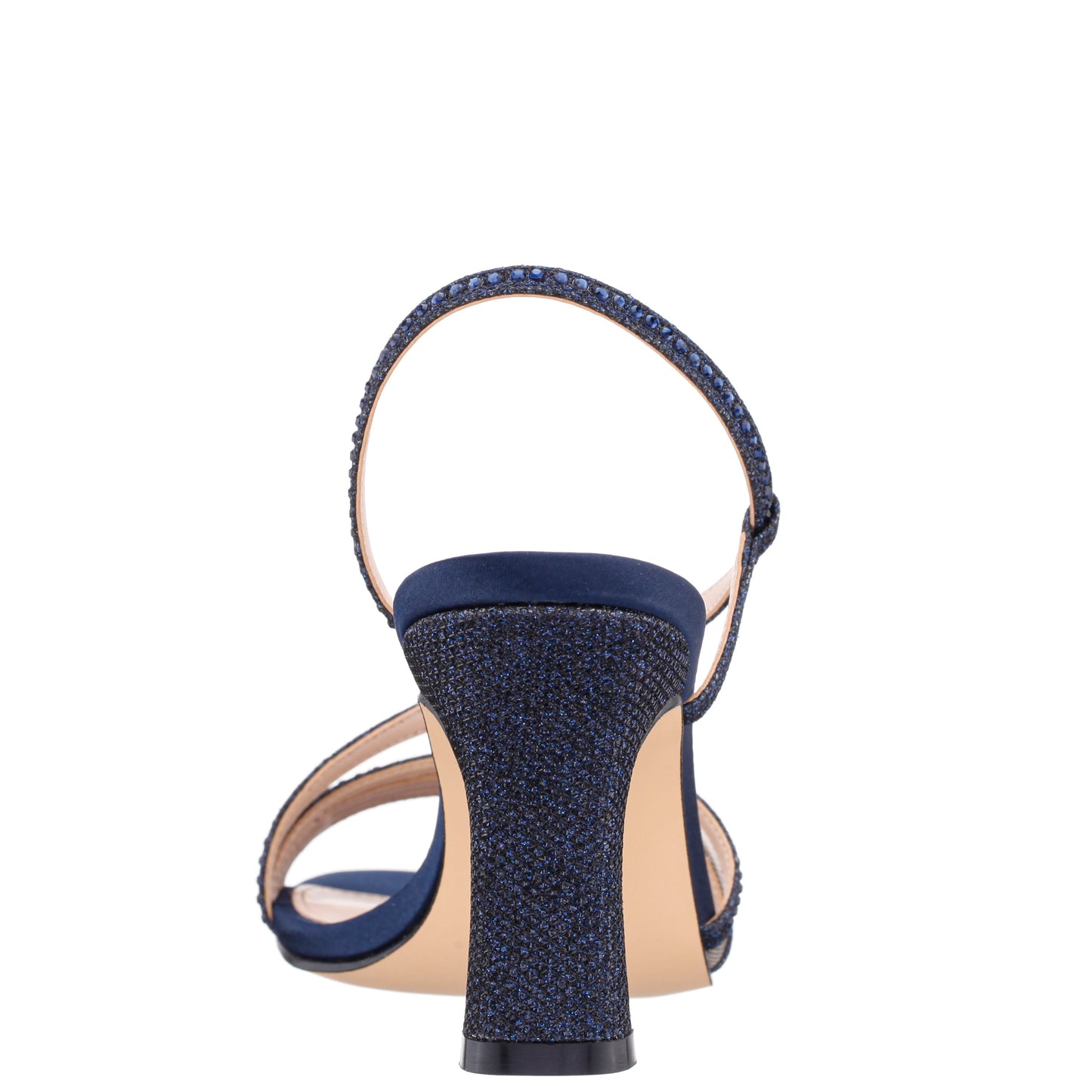 Nina Shoes Abbi Blue Metallic Mid-Heel Sandal