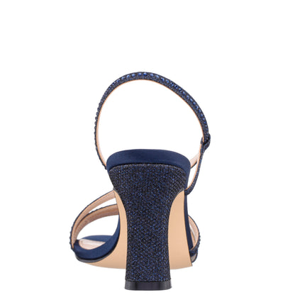 Nina Shoes Abbi Blue Metallic Mid-Heel Sandal