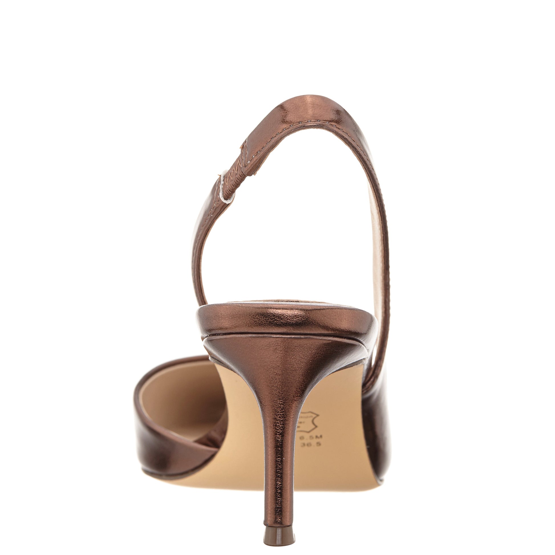 Nina Shoes Nina60s Bronze Metallic Glaze Mid-Heel Slingback Pumps