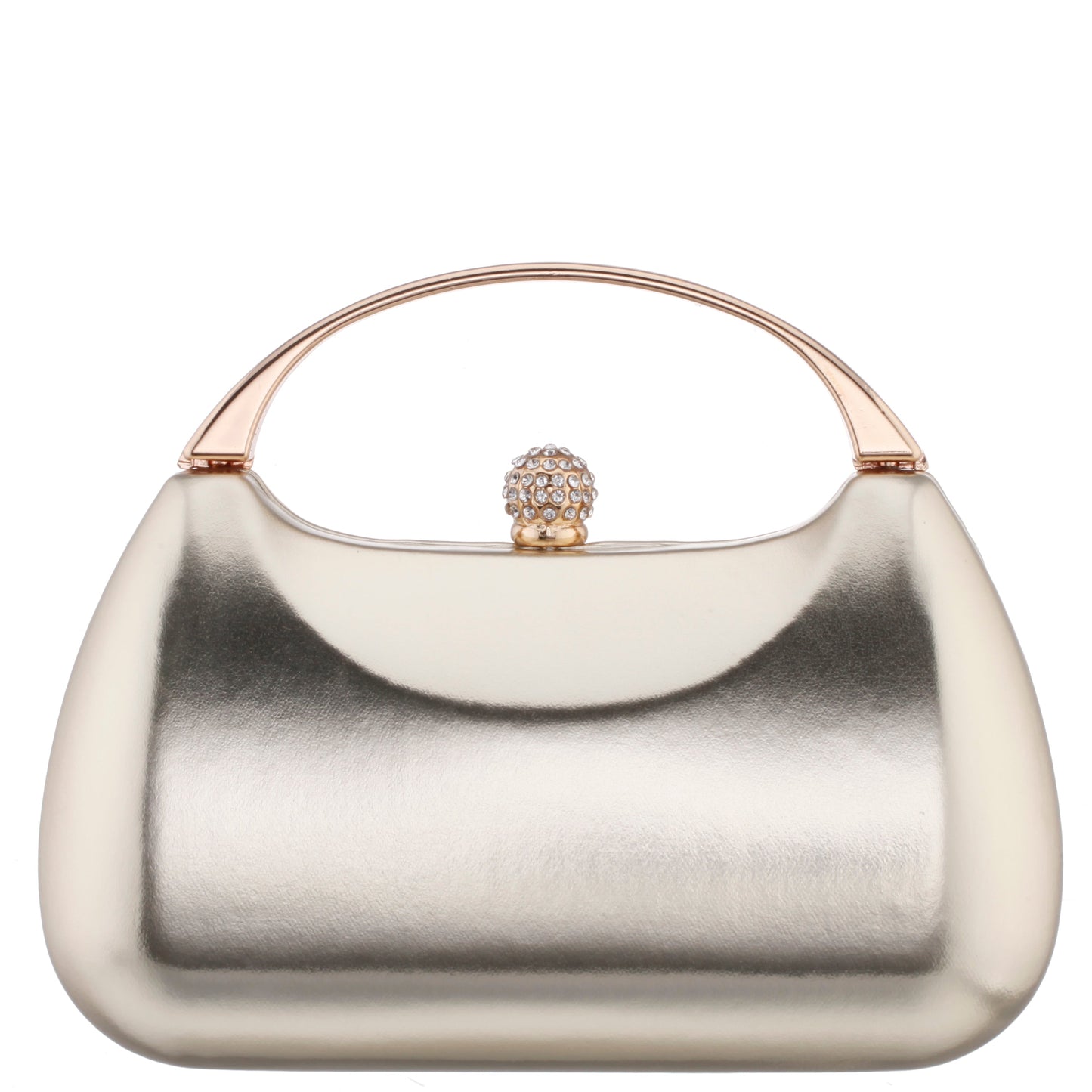 Nina Shoes Brando-M Platino Metallic Foil/Glass Crystal Minaudiere
