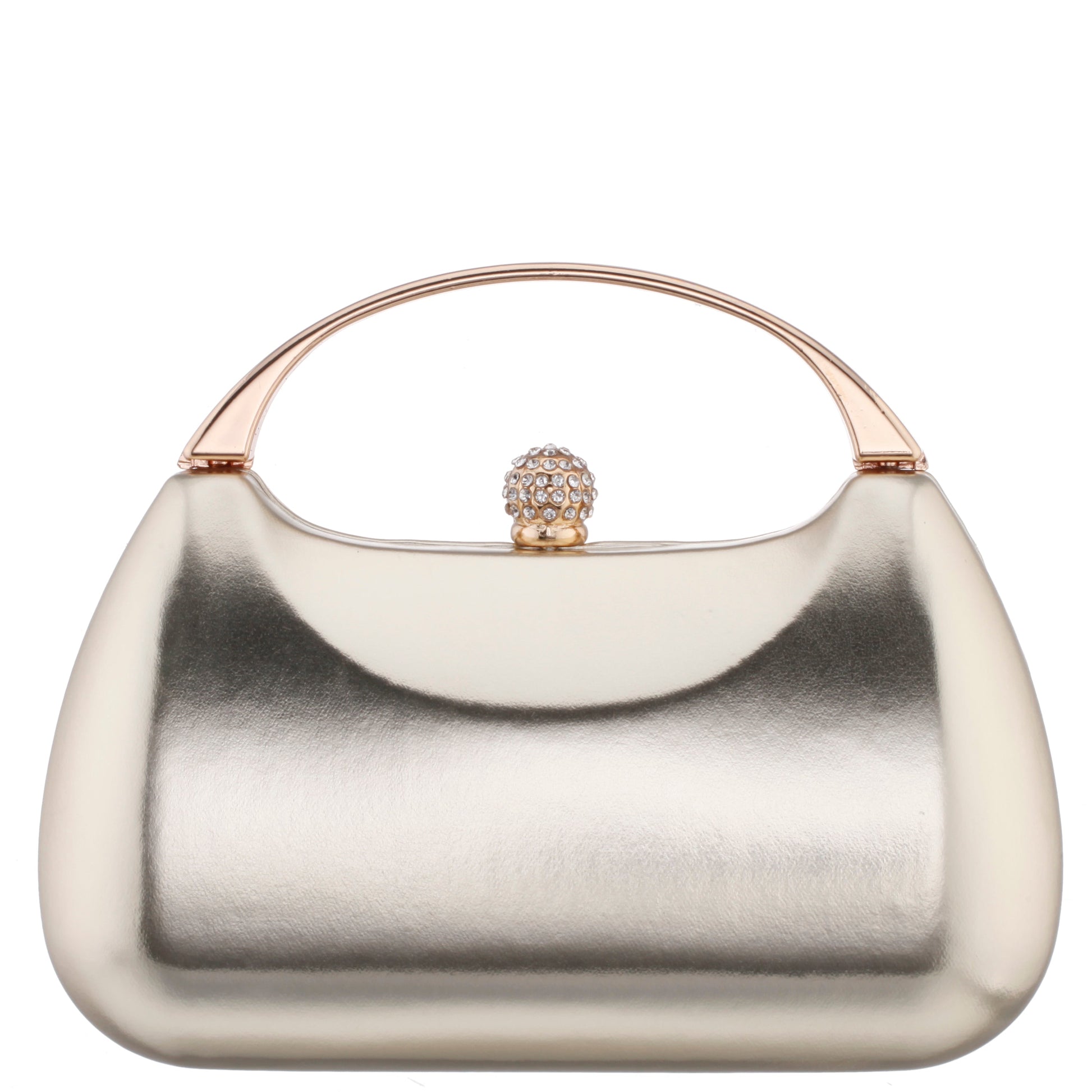 Nina Shoes Brando-M Platino Metallic Foil/Glass Crystal Minaudiere