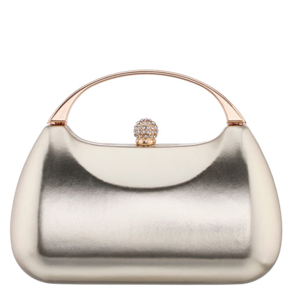 Nina Shoes Brando-M Platino Metallic Foil/Glass Crystal Minaudiere
