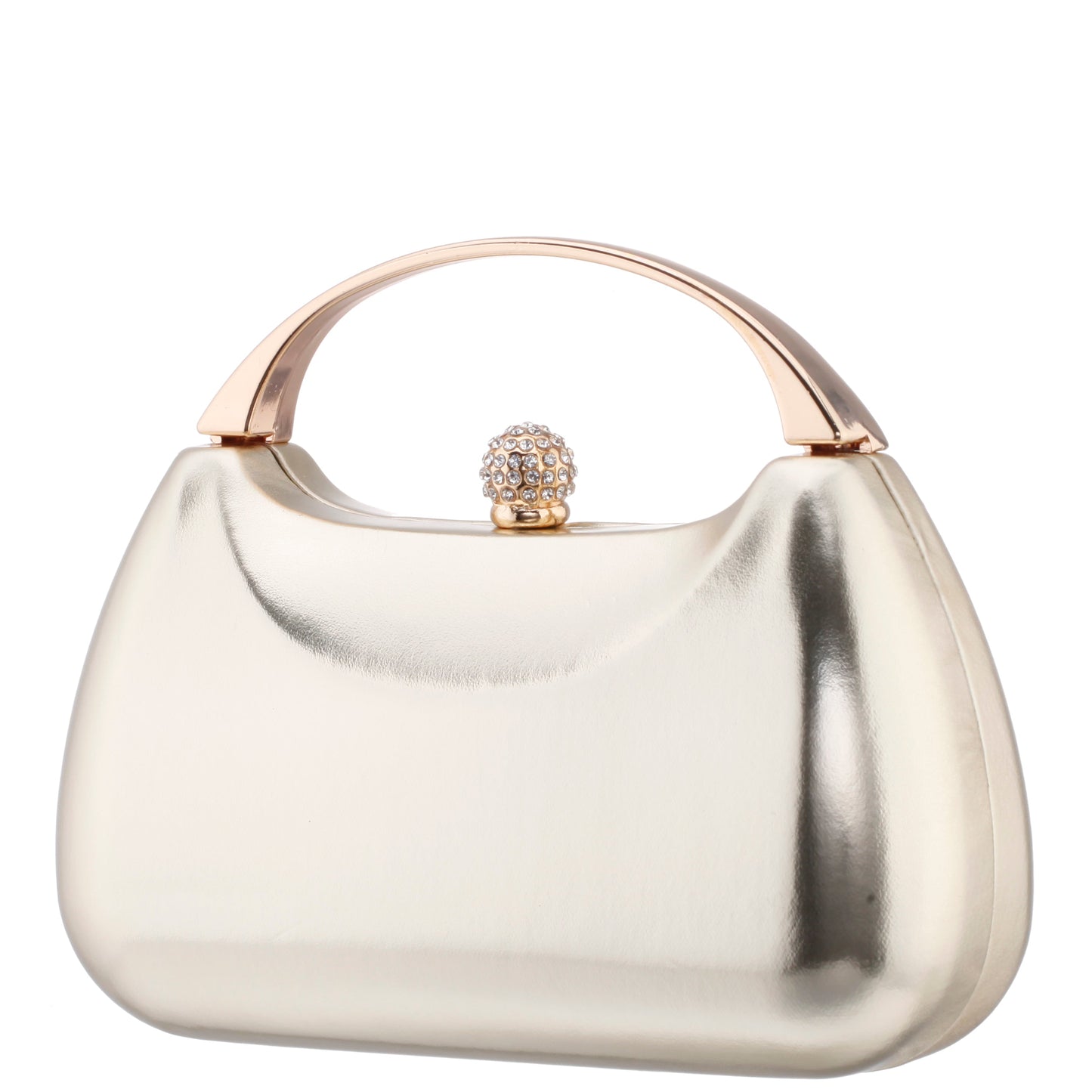 Nina Shoes Brando-M Platino Metallic Foil/Glass Crystal Minaudiere