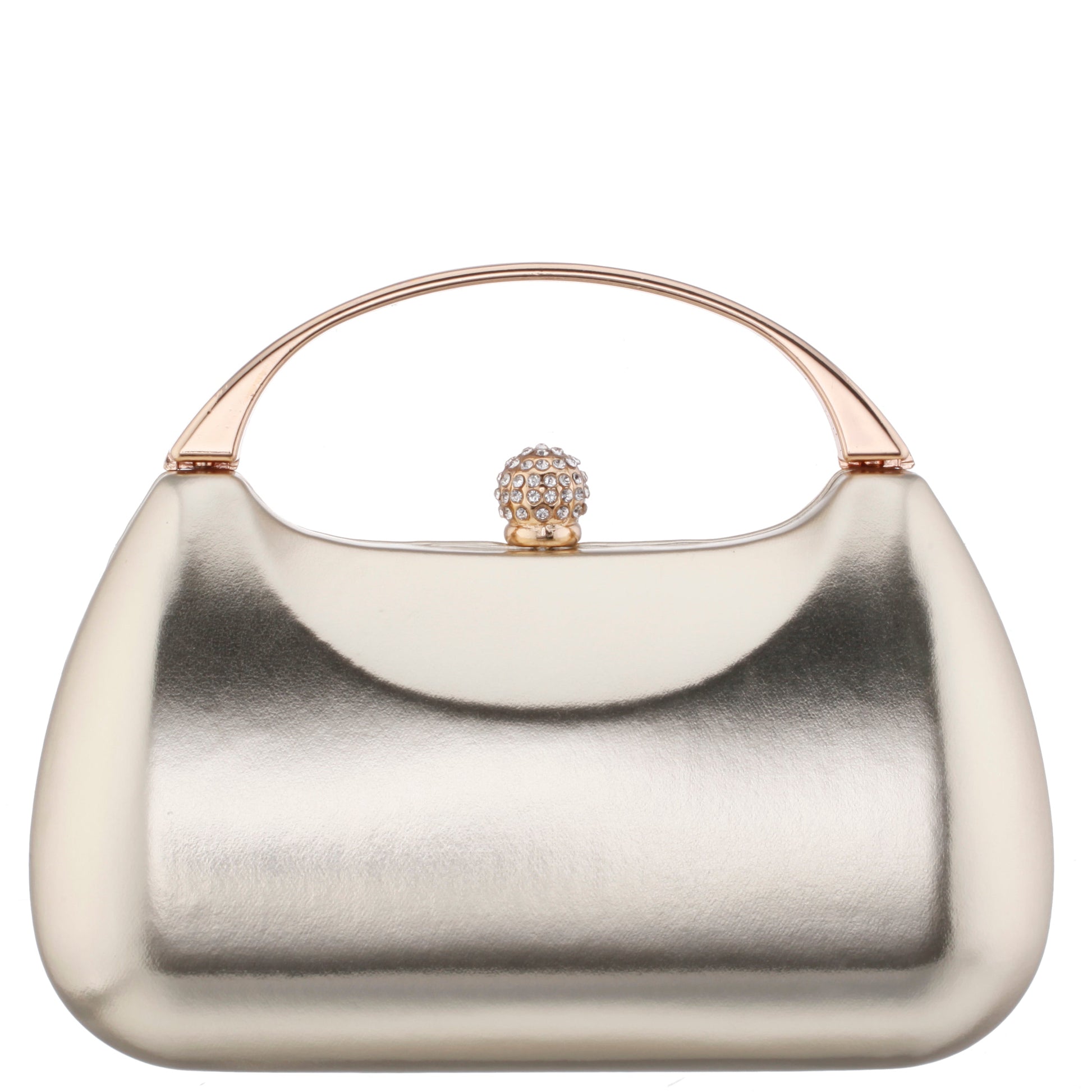 Nina Shoes Brando-M Platino Metallic Foil/Glass Crystal Minaudiere