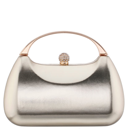 Nina Shoes Brando-M Platino Metallic Foil/Glass Crystal Minaudiere