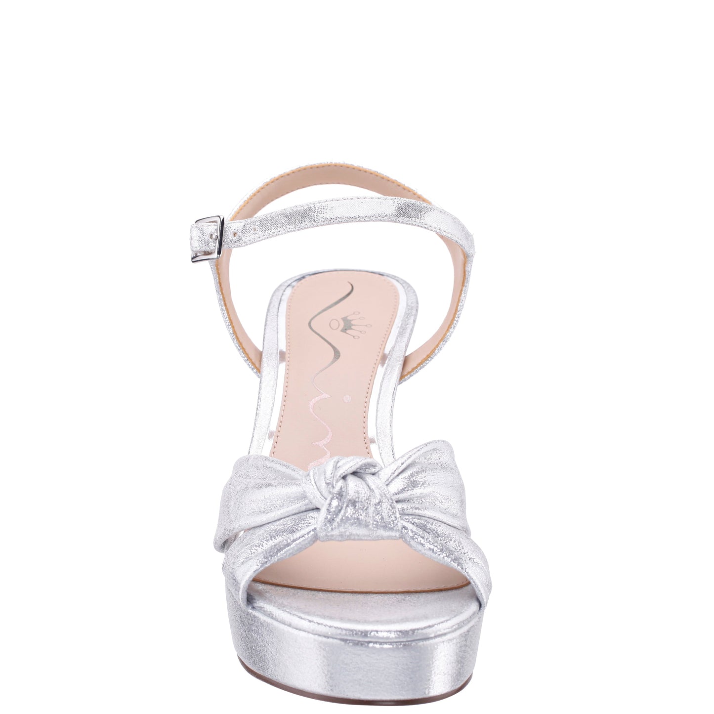 Nina Shoes Floren Silver Sandal Mid-Heel Platform