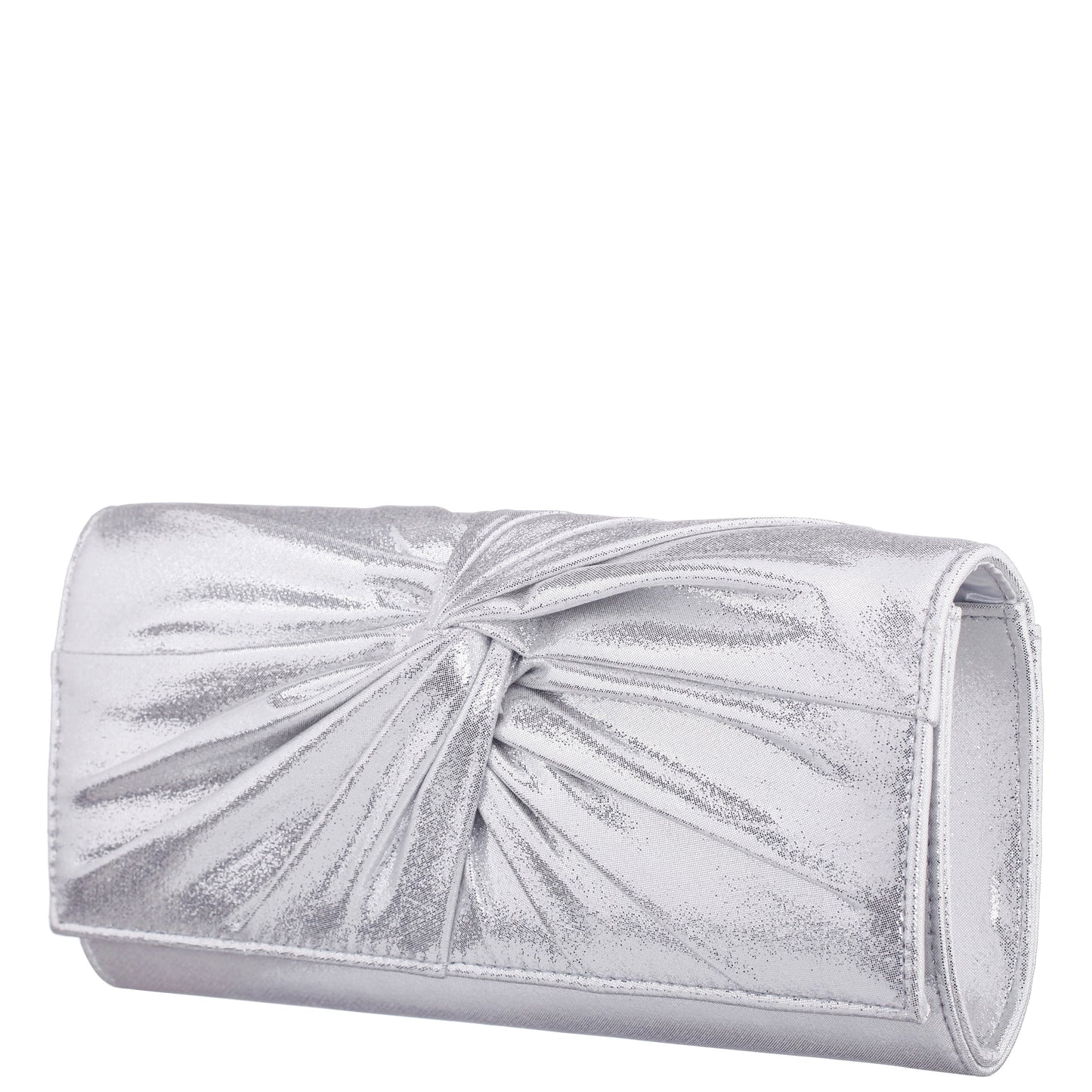 Nina Shoes Spirit Silver Disco Suedette Foldover Clutch