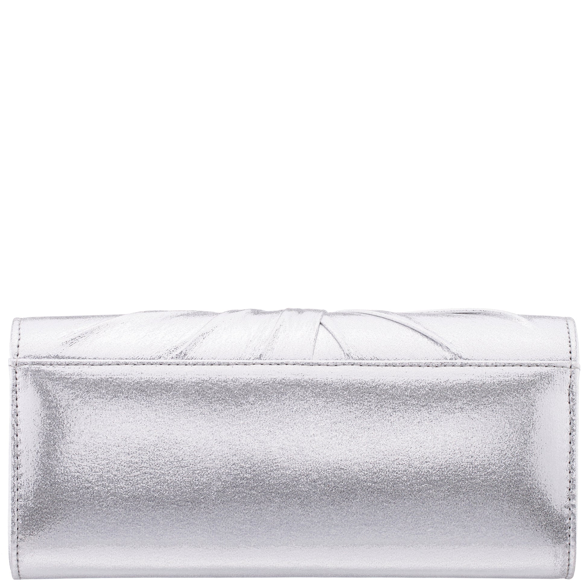 Nina Shoes Spirit Silver Disco Suedette Foldover Clutch